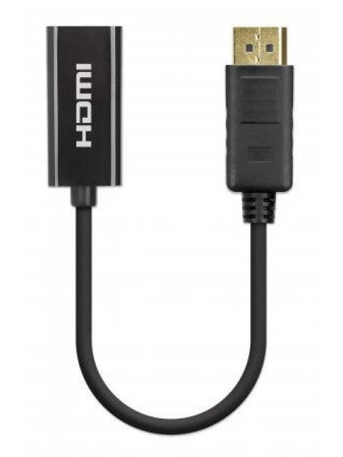 MANHATTAN ADAPTADOR DISPLAYPORT MACHO - HDMI A HEMBRA NEGRO - Imagen 4