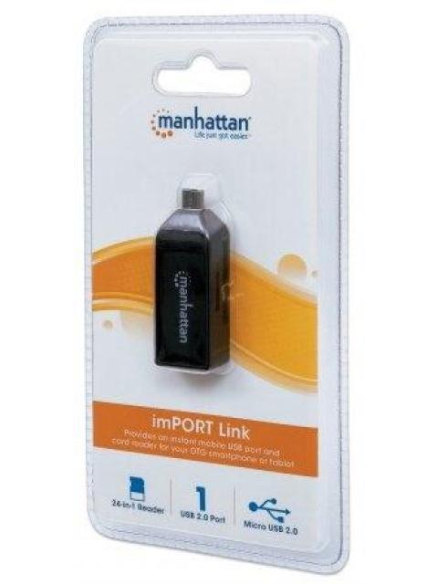 MANHATTAN ADAPTADOR MICRO USB CON LECTOR DE TARJETAS OTG IMPORT LINK 24 EN 1 USB 2.0 - Imagen 8