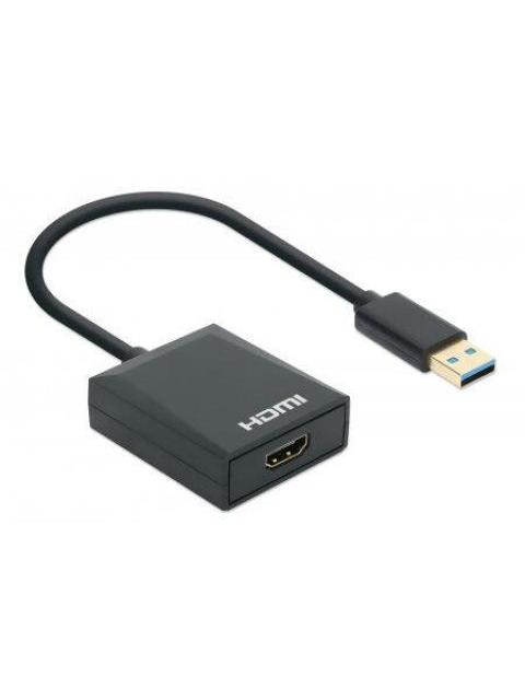MANHATTAN ADAPTADOR USB 3.0 MACHO - HDMI HEMBRA NEGRO - Imagen 2
