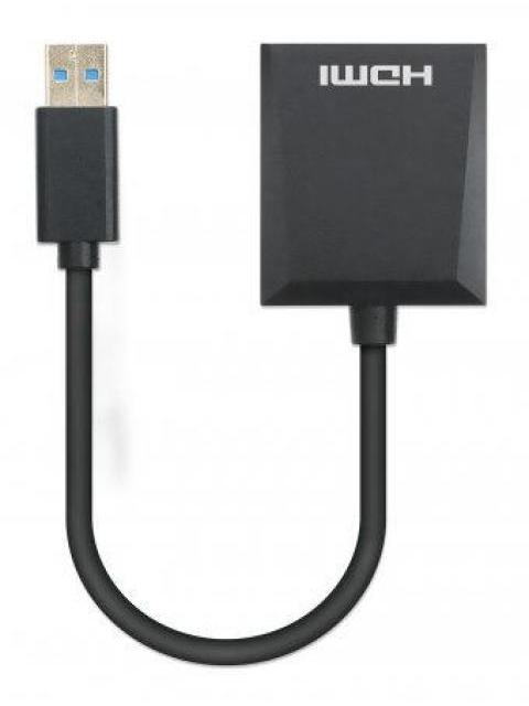 MANHATTAN ADAPTADOR USB 3.0 MACHO - HDMI HEMBRA NEGRO - Imagen 4