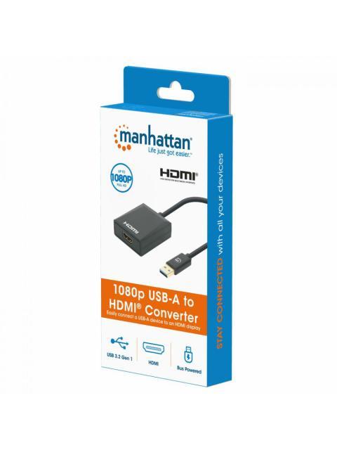 MANHATTAN ADAPTADOR USB 3.0 MACHO - HDMI HEMBRA NEGRO - Imagen 7