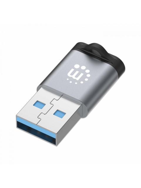 MANHATTAN ADAPTADOR USB 3.0 MACHO - USB C HEMBRA GRIS - Imagen 2