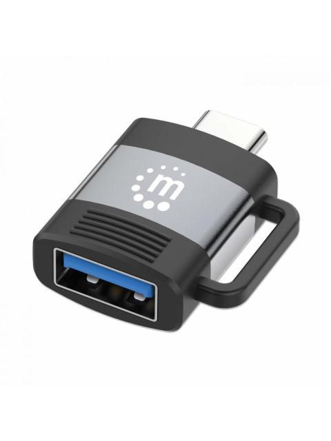 MANHATTAN ADAPTADOR USB 3.0 MACHO - USB C HEMBRA NEGRO-GRIS
