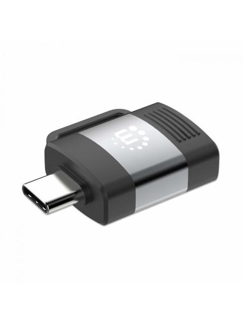 MANHATTAN ADAPTADOR USB 3.0 MACHO - USB C HEMBRA NEGRO-GRIS - Imagen 2