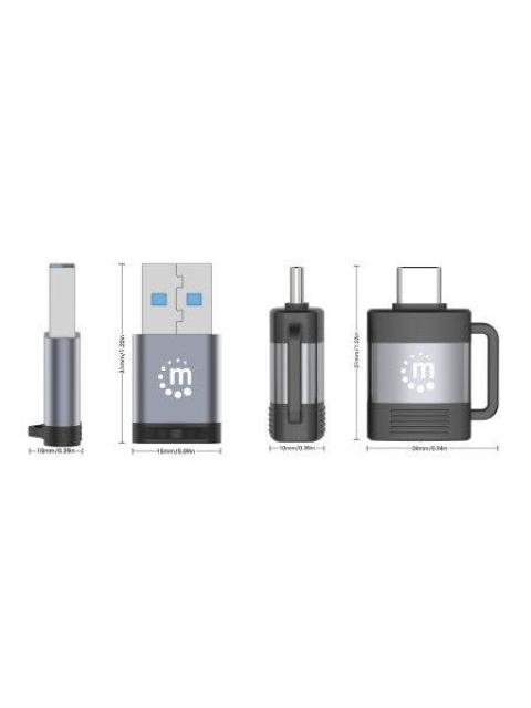 MANHATTAN ADAPTADOR USB-A-C MACHO - USB-A-C HEMBRA - Imagen 5