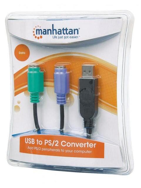 MANHATTAN ADAPTADOR USB A - PS-2 .19 METROS NEGRO - Imagen 5