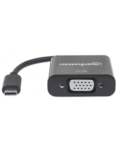 MANHATTAN ADAPTADOR USB-C 3.1 MACHO - VGA HEMBRA NEGRO - Imagen 3