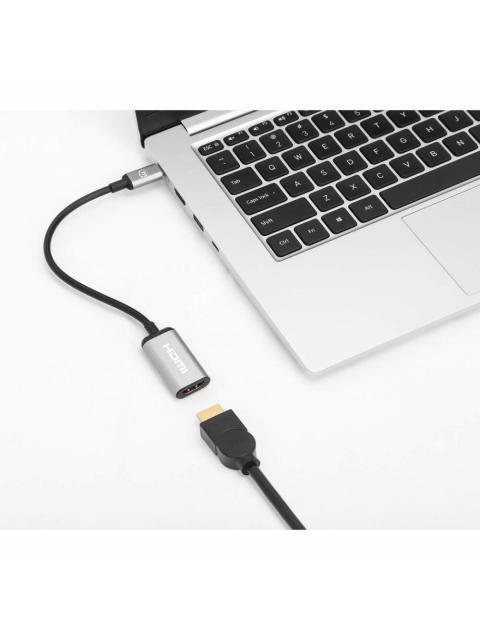 MANHATTAN ADAPTADOR USB C MACHO - HDMI HEMBRA NEGRO-PLATA - Imagen 5