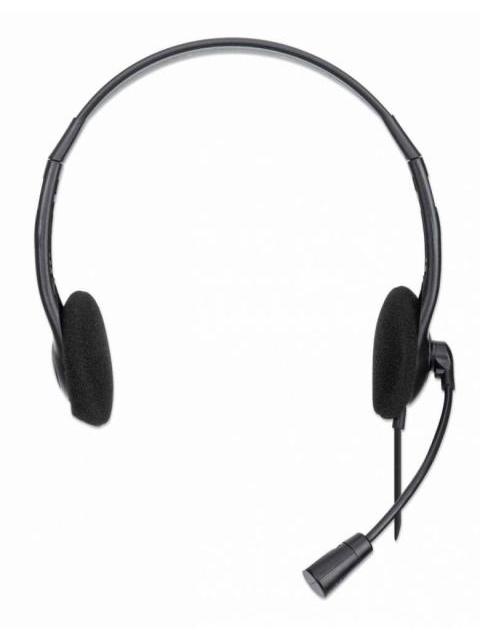 MANHATTAN AUDIFONOS CON MICROFONO 179850 ALAMBRICO 1.5 METROS USB-A NEGRO - Imagen 3