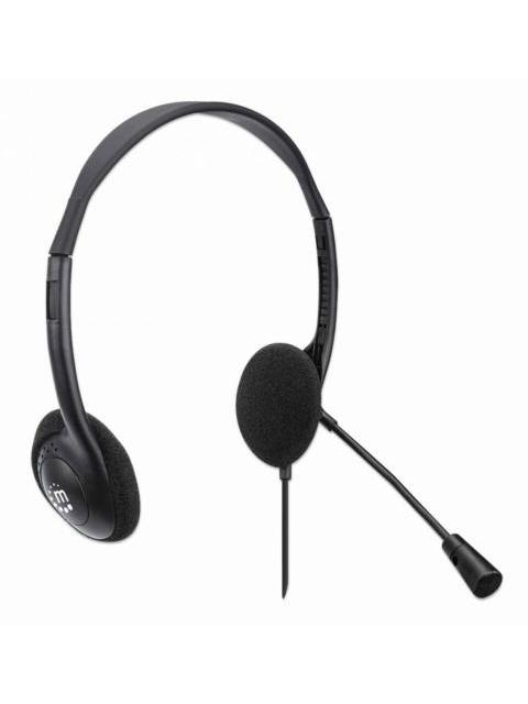 MANHATTAN AUDIFONOS CON MICROFONO 179850 ALAMBRICO 1.5 METROS USB-A NEGRO - Imagen 6