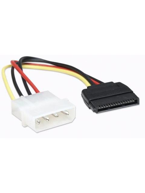MANHATTAN CABLE 4-PIN MOLEX MACHO - 15-PIN SATA MACHO 16CM - Imagen 2
