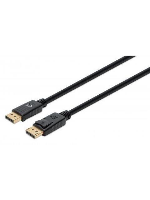 MANHATTAN CABLE DISPLAYPORT 1.4 MACHO - DISPLAYPORT 1.4 MACHO 8K 60HZ 1 METRO NEGRO