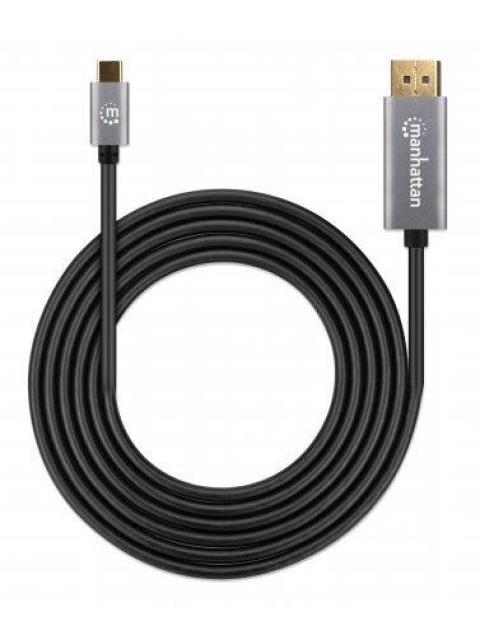 MANHATTAN CABLE DISPLAYPORT 1.4 MACHO - USB-C MACHO 8K 60HZ 2 METROS NEGRO - Imagen 4