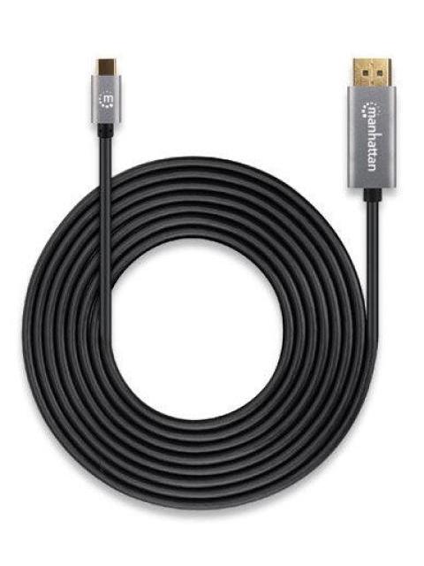 MANHATTAN CABLE DISPLAYPORT 1.4 MACHO - USB C MACHO 8K 60HZ 3 METROS NEGRO - Imagen 4