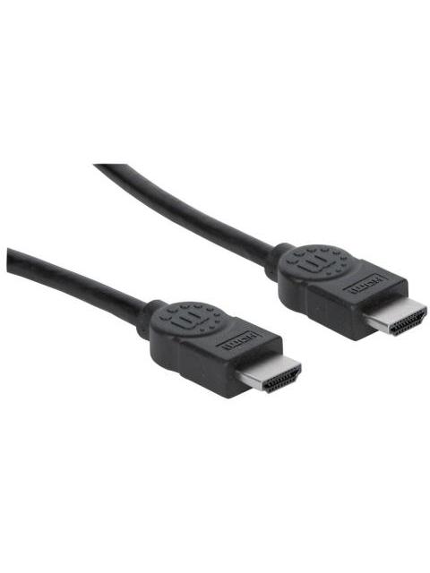 MANHATTAN CABLE HDMI DE ALTA VELOCIDAD CON CANAL ETHERNET HDMI MACHO - HDMI MACHO 4K 30HZ 2 METROS NEGRO - Imagen 2