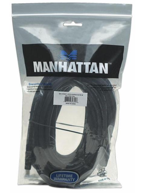 MANHATTAN CABLE HDMI DE ALTA VELOCIDAD CON CANAL ETHERNET HDMI MACHO - HMDI MACHO 10 METROS NEGRO - Imagen 5