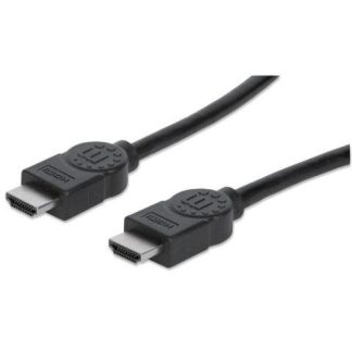 MANHATTAN CABLE HDMI DE ALTA VELOCIDAD HDMI MACHO - HDMI MACHO 4K 30HZ 3D 5 METROS NEGRO
