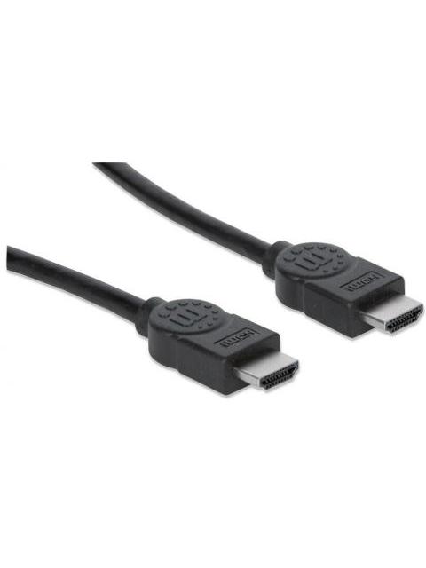 MANHATTAN CABLE HDMI DE ALTA VELOCIDAD HDMI MACHO - HDMI MACHO 4K 30HZ 3D 3 METROS NEGRO - Imagen 3