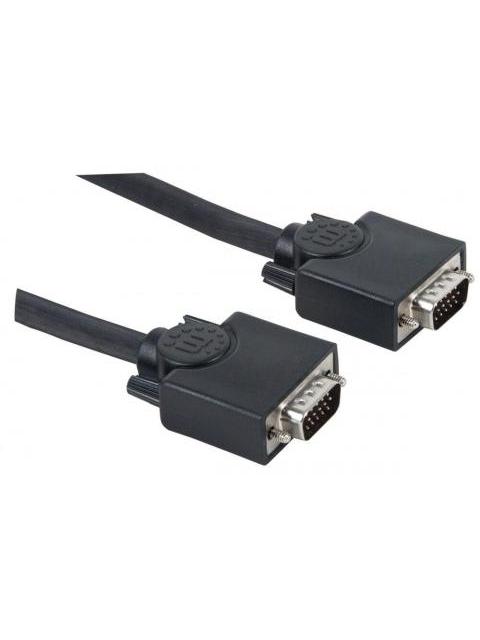 MANHATTAN CABLE PARA MONITOR SVGA 8MM VGA (D-SUB) MACHO - VGA (D-SUB) MACHO 15 METROS NEGRO - Imagen 3