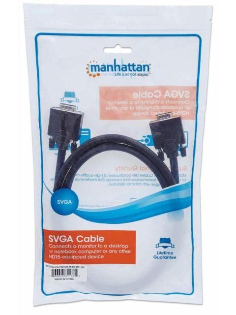 MANHATTAN CABLE PARA MONITOR SVGA 8MM VGA (D-SUB) MACHO - VGA (D-SUB) MACHO 1.8 METROS - Imagen 6