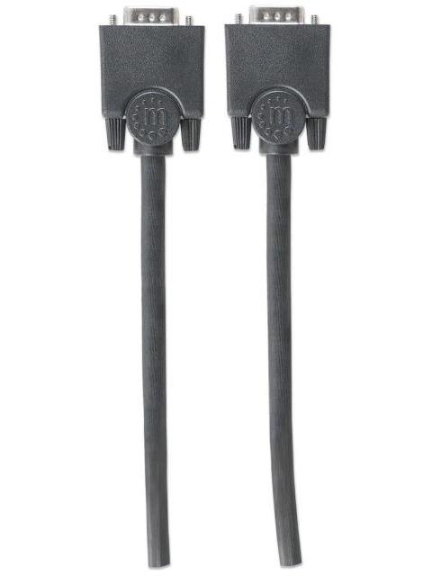 MANHATTAN CABLE PARA MONITOR SVGA 8MM VGA (D-SUB) MACHO - VGA (D-SUB) MACHO 3 METROS NEGRO - Imagen 4