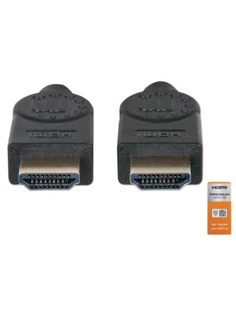 MANHATTAN CABLE CERTIFICADO PREMIUM HDMI 2.0 MACHO - HDMI 2.0 MACHO 4K 60HZ 1.8 METROS NEGRO - Imagen 3