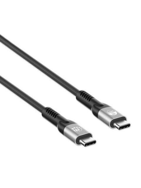 MANHATTAN CABLE THUNDERBOLT 4 USB-C 3.0 MACHO - USB-C 3.0 MACHO 1 METRO NEGRO - Imagen 2
