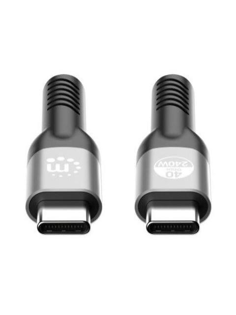 MANHATTAN CABLE THUNDERBOLT 4 USB-C 3.0 MACHO - USB-C 3.0 MACHO 1 METRO NEGRO - Imagen 3