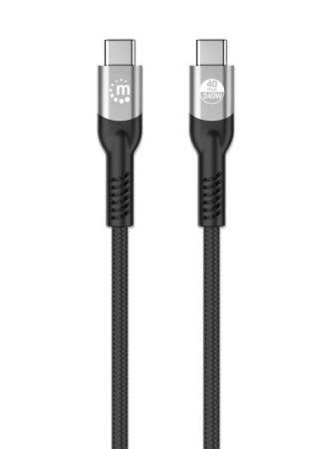 MANHATTAN CABLE THUNDERBOLT 4 USB-C 3.0 MACHO - USB-C 3.0 MACHO 1 METRO NEGRO - Imagen 4