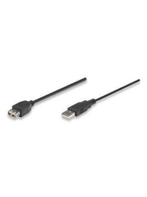 MANHATTAN CABLE USB 2.0 MACHO - USB-A HEMBRA 1.8 METROS