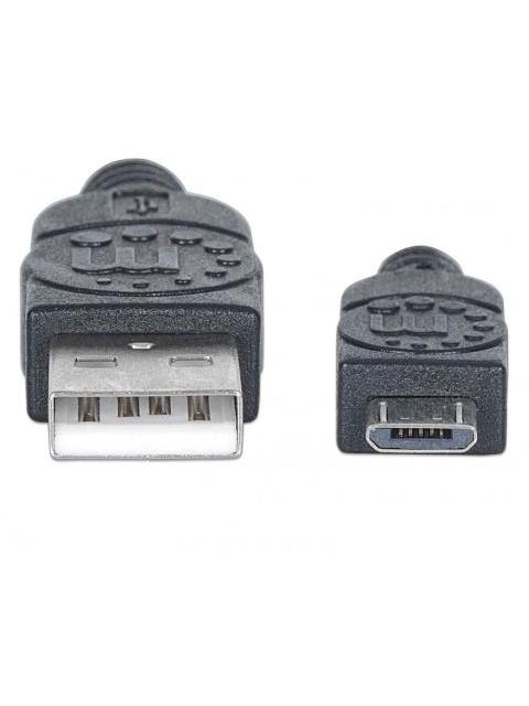 MANHATTAN CABLE USB A MACHO - MICRO USB B MACHO 50CM NEGRO - Imagen 5