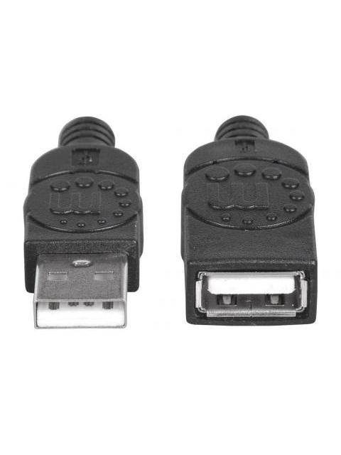MANHATTAN CABLE USB A MACHO - USB A HEMBRA 1 METRO NEGRO - Imagen 3