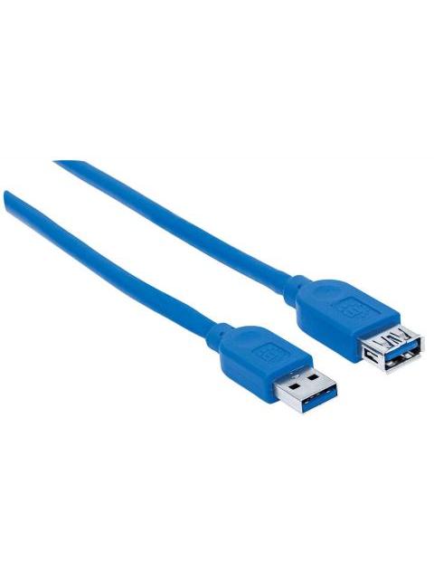 MANHATTAN CABLE USB A MACHO - USB A HEMBRA 1 METROS AZUL - Imagen 2