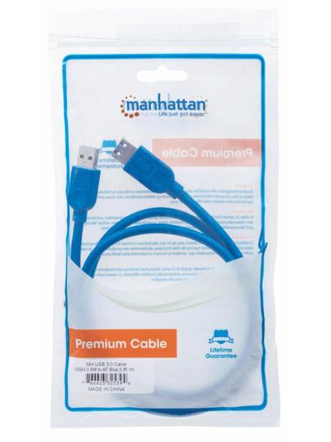 MANHATTAN CABLE USB A MACHO - USB A HEMBRA 1 METROS AZUL - Imagen 5