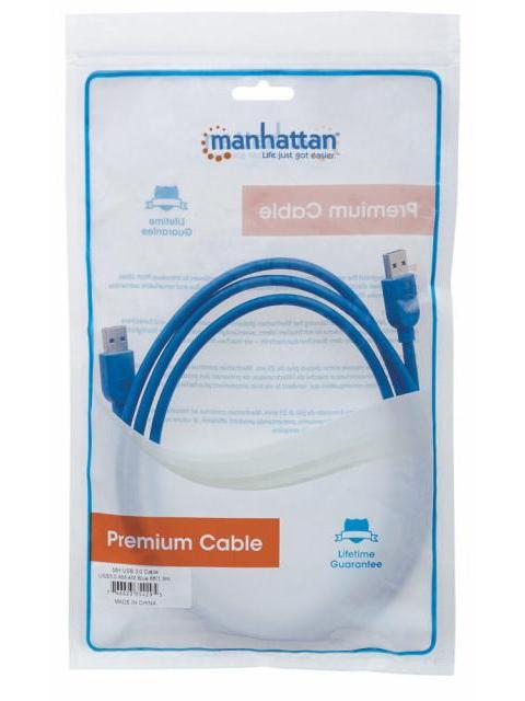 MANHATTAN CABLE USB A MACHO - USB A MACHO 1.8 METROS AZUL - Imagen 5