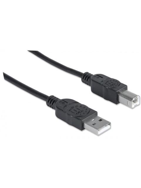 MANHATTAN CABLE USB A MACHO - USB B MACHO 1 METRO NEGRO - Imagen 2