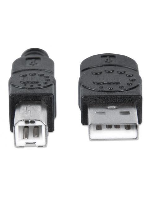 MANHATTAN CABLE USB A MACHO - USB B MACHO 1 METRO NEGRO - Imagen 5