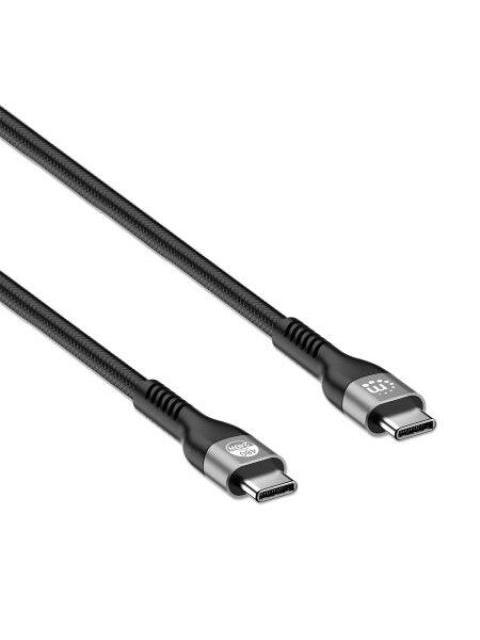 MANHATTAN CABLE USB-C MACHO - USB-C MACHO 2 METROS NEGRO - Imagen 2