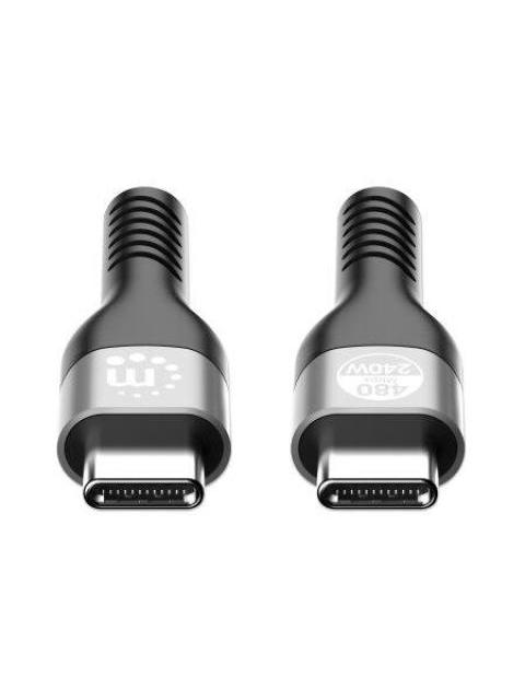 MANHATTAN CABLE USB-C MACHO - USB-C MACHO 2 METROS NEGRO - Imagen 3