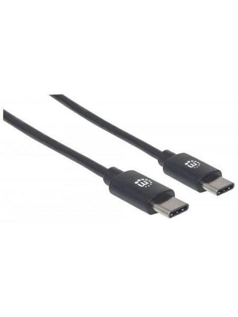MANHATTAN CABLE USB C MACHO - USB C MACHO 3 METROS NEGRO - Imagen 2