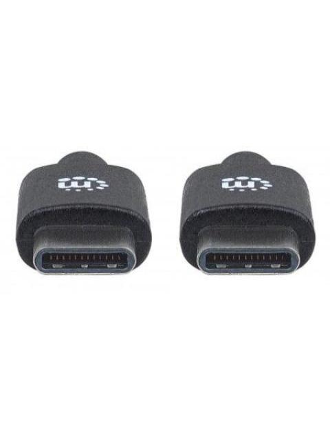 MANHATTAN CABLE USB C MACHO - USB C MACHO 3 METROS NEGRO - Imagen 3