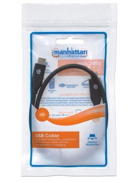MANHATTAN CABLE USB C MACHO - USB C MACHO 50CM NEGRO - Imagen 5