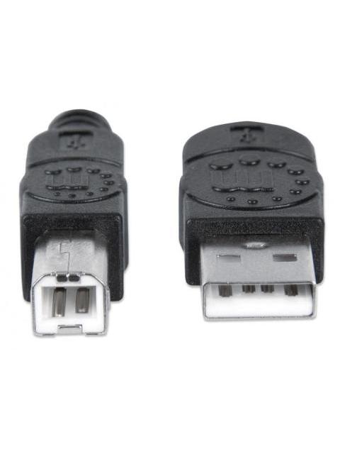 MANHATTAN CABLE USB DE ALTA VELOCIDAD USB 2.0 A MACHO - USB 2.0 B MACHO 5 METROS NEGRO - Imagen 5