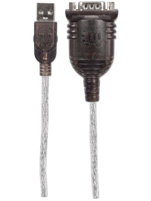 MANHATTAN CABLE USB MACHO - DB9 MACHO 45CM PLATA - Imagen 4