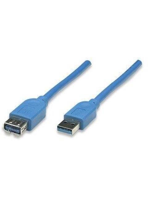 MANHATTAN CABLE USB MACHO - USB HEMBRA 2 METROS AZUL - Imagen 5