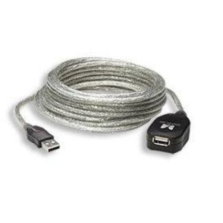 MANHATTAN CABLE USB MACHO - USB HEMBRA 5 METROS PLATA