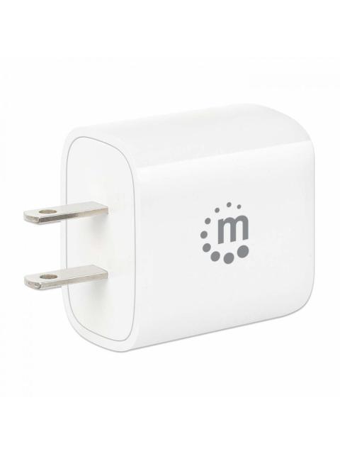 MANHATTAN CARGADOR DE PARED 20W 1X USB 3.0 1X USB C BLANCO - Imagen 5