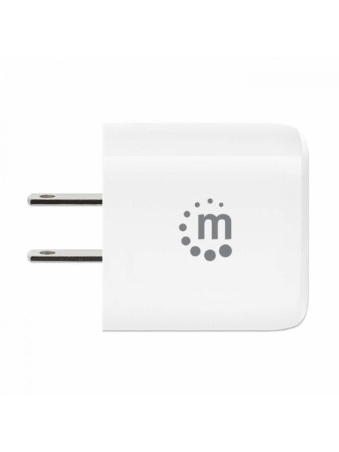MANHATTAN CARGADOR DE PARED 20W 1X USB 3.0 1X USB C BLANCO - Imagen 7