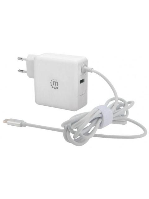 MANHATTAN CARGADOR DE PARED UNIVERSAL 60W USB C 1X USB A BLANCO - Imagen 4
