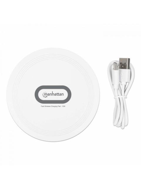 MANHATTAN CARGADOR INALAMBRICO 406024 15W 1X USB-C BLANCO - Imagen 7